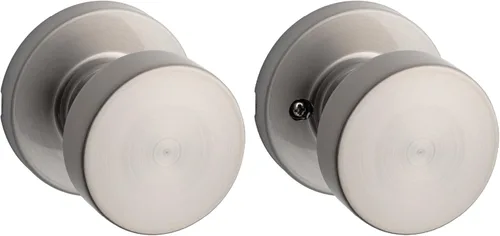 Miniatura 36 de Kwikset Pismo - Pomo de puerta redondo simulado, manija de un solo lado para armarios, puertas dobles francesas y despensa, pomo de puerta