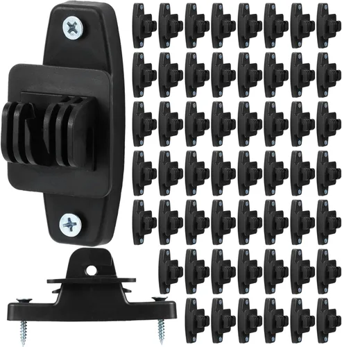 Pushglossy 100 aisladores eléctricos para vallas de alambre, aisladores eléctricos para postes de madera, accesorios para clavos de madera para Negro