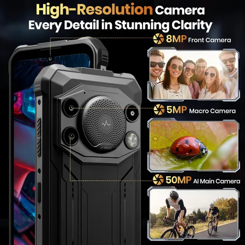 Miniatura 7 de FOSSIBOT F110 Pro 2026 Outdoor 5G Smartphone resistente desbloqueado, 8GB/20GB+128GB/1TBDimensity 6300 Octa-Core Android 15, batería de 10000mAh