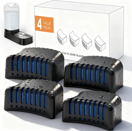 Miniatura 10 de Dispensador automático de tazón de agua para perros - Alimentador de agua por gravedad para mascotas de acero inoxidable de 2.4 galones con diseño