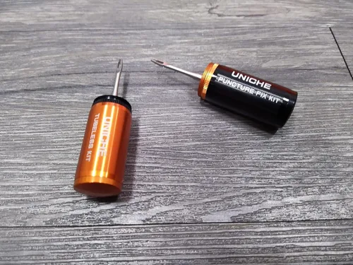 Miniatura 7 de Kit de reparación de pinchazos de neumáticos sin cámara - para neumáticos de bicicleta de carretera y montaña - herramienta de inserción funciona
