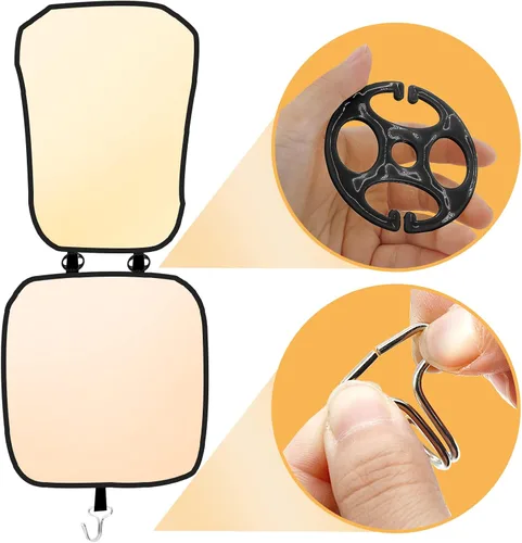 Miniatura 6 de Juego de 24 fundas de asiento de automóvil, ganchos de metal con placa de ciruela, 12 fundas de plástico para asientos de automóvil y 12 ganchos
