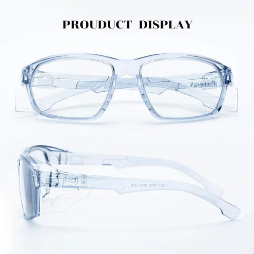 Miniatura 5 de ProtectX Elegantes gafas de seguridad antivaho y resistentes a los arañazos, gafas de protección UV, lentes de bloqueo de luz azul para hombres