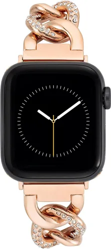 Miniatura 20 de Pulsera de cadena de moda Anne Klein para Apple Watch, segura, ajustable, correa de repuesto para Apple Watch, se adapta a la mayoría de las muñecas