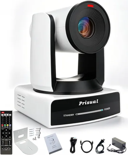 Miniatura 13 de Cámara PTZ Ultra 4K PRO NDI Prisual Gen 5, SDI HDMI USB IP con zoom óptico 20x 1/1.8" UHD CMOS 8.42MP, cámara PTZ 4K 60fps con seguimiento