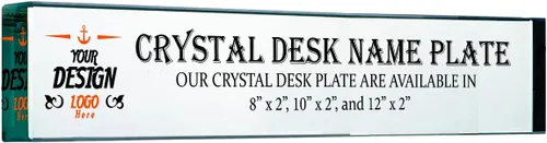 PlaqueMaker Placas de nombre personalizadas para escritorios, grabadas a medida o impresas en color, incluye un logotipo, decoración de oficina