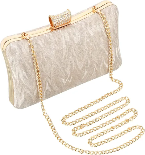 Bolsos de mano dorados para mujer de noche, bolso dorado para boda, fiesta, novia, baile de graduación, formal, dorado, bolso de hombro