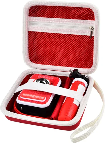 Estuche para cámara de juguete para niños para VTech Kidizoom Creator Cam Video Camera, estuche rígido de viaje con bolsillo para accesorios - Rojo