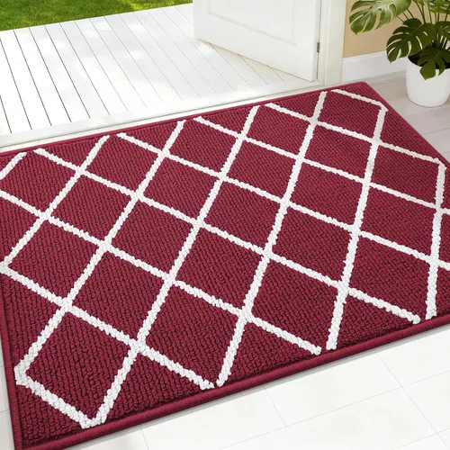 Miniatura 7 de Finchitty Alfombra para Puerta Interior, Resistente a la Suciedad y Absorbente, de Perfil Bajo, Antideslizante, Lavable, Alfombras de Piso