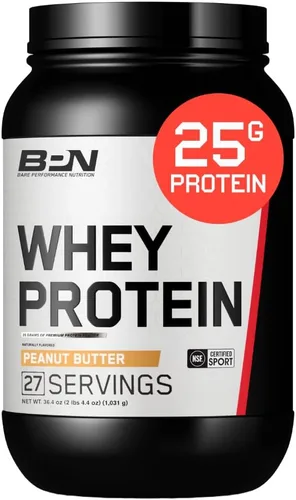Miniatura 9 de BARE PERFORMANCE NUTRITION, Mezcla de proteína de suero BPN + proteína de caseína en polvo, vainilla, 25g de proteínas por porción, apoya