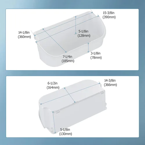 Miniatura 2 de HECASA 240356401 AP2116036 Estante de cubo para puerta de refrigerador, estante de cubo 240356405 240356406 240356409 Solo repuesto contenedor