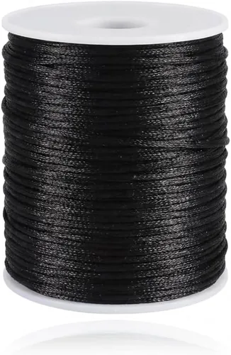 Miniatura 12 de Ewparts - Cuerda de nailon para pulseras, cordón de nailon de 1.5 mm, 180 metros, cordón de seda satinada para cuentas, cordón para pulseras Cordón
