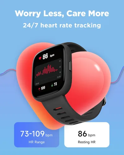 Miniatura 5 de BIGGERFIVE Reloj inteligente para niños, reloj de seguimiento de actividad física de 1.8", podómetro, frecuencia cardíaca, IP68 resistente al agua