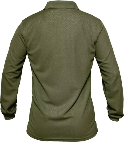 Miniatura 2 de MAGCOMSEN Camisas polo para hombre, 3 botones, secado rápido, manga larga, tácticas, camisa de golf