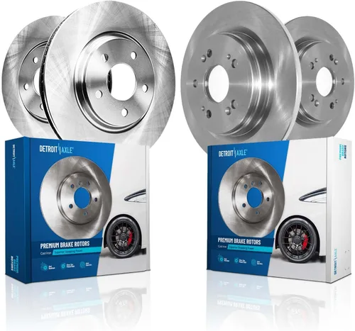 Miniatura 90 de Detroit Axle - Rotores de freno para Jeep Compass 2015-2022 Renegade 2016-2022 Fiat 500X 2016-2022, 2018, 2019, 2020, 2021. Reemplazo de rotores