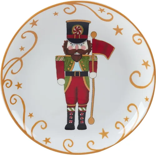 Miniatura 3 de Certified International Holiday Magic Nutcracker - Juego de 4 platos de postre/ensalada de 9 pulgadas, multicolor, mediano, juego de 4