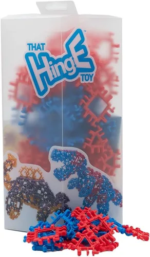 Miniatura 10 de That Hinge Toy - Juego de 82 piezas azul + rosa, animal + más juguete de construcción STEM