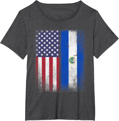 Miniatura 5 de Salvadoran American Flag El Salvador Salvadorean Salvadorian T-Shirt for Women Kids Men