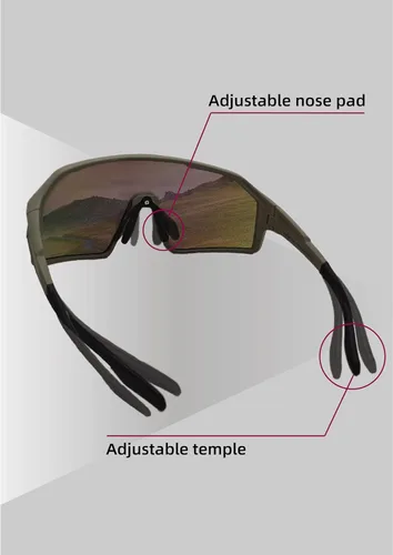Miniatura 5 de V-SUP Outdoor Lightweight Sport Sunglasses - UV400 for Biking, Baseball, Running, Cycling, Mountain Bicycle for Men & Women Marco negro mate