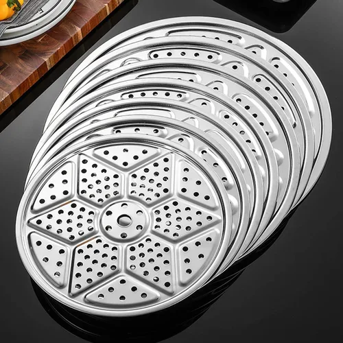 Miniatura 5 de Estante de vapor redondo de acero inoxidable de 11 pulgadas, estantes de olla a presión, bandeja de vapor para olla de cocina, tostada, pan