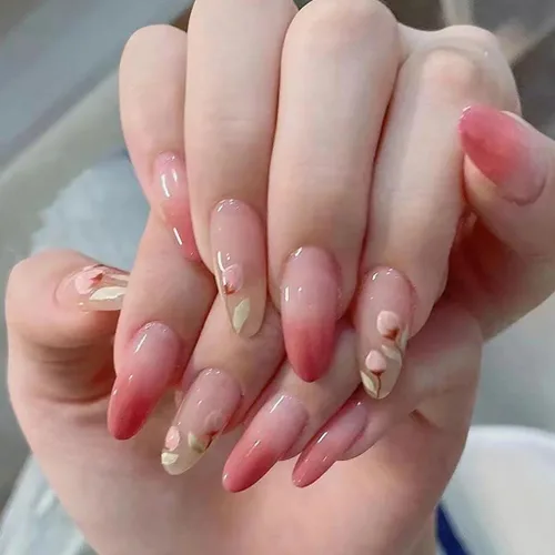 Miniatura 17 de RikView uñas postizas de punta francesa de longitud media, uñas negras adhesivas, uñas cuadradas naturales para mujeres
