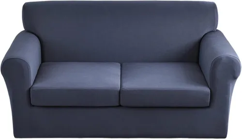 Miniatura 29 de Fundas elásticas para sofá de 1/2/3 cojines, funda estampada con fundas de cojín de asiento separadas, fundas de sofá lavables, protector de muebles