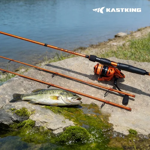 Miniatura 15 de KastKing Lethal Blaze - Combo de caña de pescar y carrete de doble punta, combo de spinning y baitcaster, diseño de patrón de llama, caña de grafito