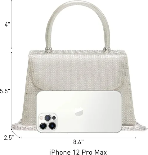 Miniatura 43 de Dasein Bolso de noche para mujer, embragues de fiesta, bolsos de boda, cóctel, baile de graduación, bolsos con purpurina esmerilada