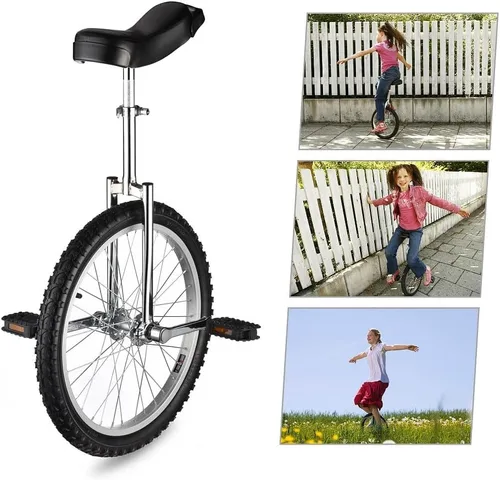 Miniatura 2 de ZeHuoGe 16" Unicycle Excelente Manganeso Marco de Acero de Manganeso Protección Mute Cojinete de EE.UU. Entrega plateado