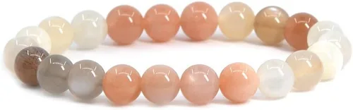 Miniatura 36 de Justinstones Pulsera elástica de cuentas redondas de 0.315 in con gemas semipreciosas, unisex, 7 pulgadas