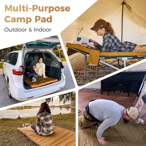 Miniatura 7 de Kingcamp Comfort XXL Wide Perforated PU Foam Cot Mattress, Portable Roll Up Camping Mattress Cot Mat, Sleeping Mat with Roll Helper for Cot pad
