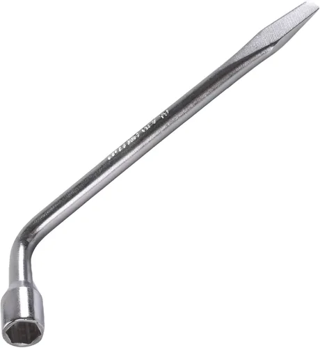 Miniatura 8 de Heyiarbeit Llave de llanta de repuesto de coche para Jack - L Tipo Hexágono 0.669 in Ranurado End Socket Herramienta de reparación 1pcs