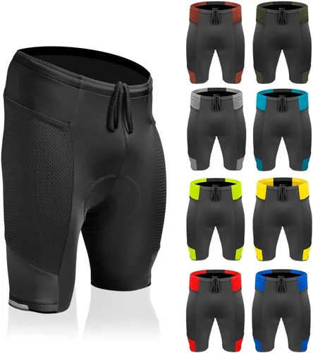Miniatura 4 de Pantalones cortos de ciclismo acolchados Gel Touring para hombre Innovadores bolsillos de malla Fabricado en Estados Unidos