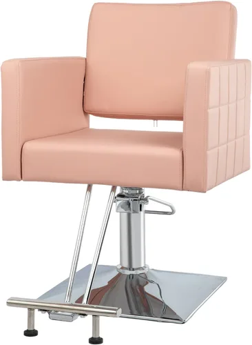 Miniatura 11 de Bonnlo Silla de peluquería para estilista de peluquería de asiento ancho, silla de peluquería hidráulica con reposapiés de acero inoxidable, silla
