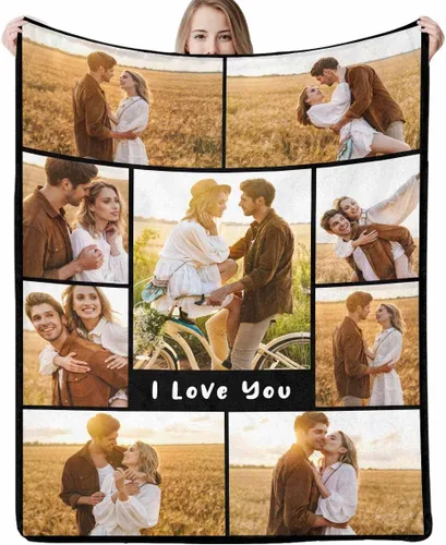 Miniatura 37 de Artsadd Manta personalizada con foto, mantas personalizadas para papá y abuelo, regalos del Día del Padre, manta conmemorativa para la familia