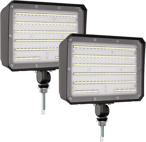 Miniatura 11 de CINOTON - Luz de inundación LED de atardecer a amanecer al aire libre de 50 W, luminaria de pared de seguridad impermeable IP65 de 7000 lúmenes