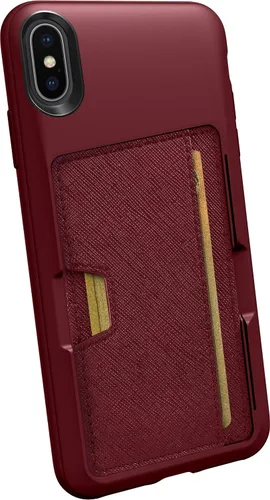 Miniatura 96 de Smartish Funda tipo cartera para iPhone 13 Pro – Wallet Slayer Vol. 2 [delgada + protectora] tarjetero con función atril - Azul sobre verde Blues