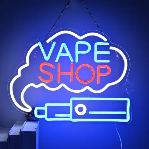 Miniatura 3 de Britrio VAPE Shop Letrero de neón para pared, decoración de humo, ventana de negocios, hogar, bar, oficina, dormitorio, cocina, cueva de hombre