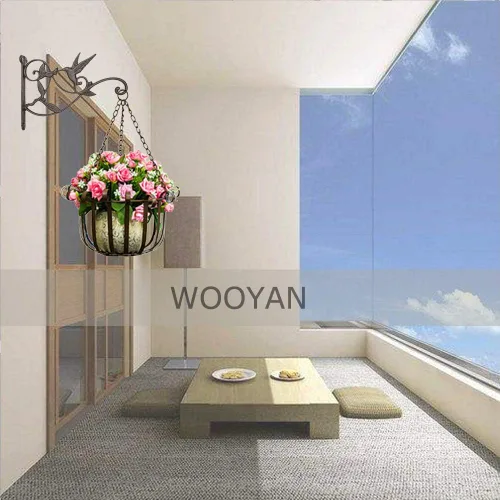Miniatura 9 de Soportes para colgar plantas en la pared, de hierro fundido, de metal, para plantas forjadas, ganchos decorativos para colibrí, para interiores