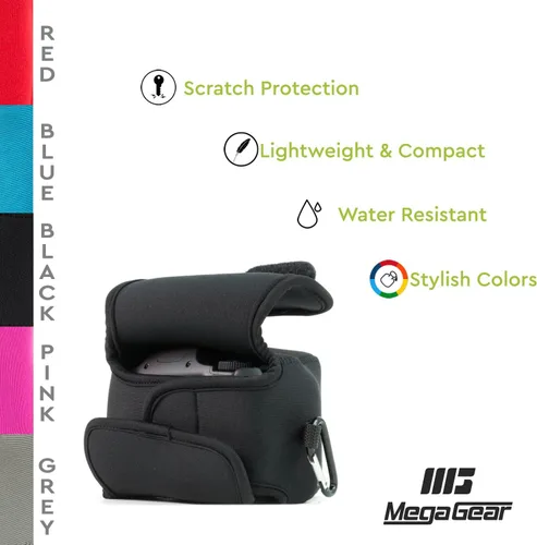 Miniatura 6 de MegaGear Funda de neopreno ultra ligera para cámara con mosquetón para cámaras digitales Canon PowerShot SX540 HS, SX530 HS, Canon PowerShot SX420
