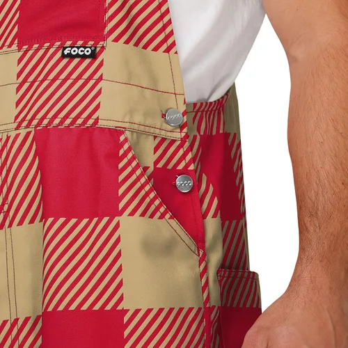 Miniatura 5 de FOCO NFL mens Nfl Team Logo Plaid Bib Overalls