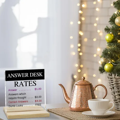 Miniatura 7 de Answer Desk Rates - Letrero decorativo para oficina, regalos de oficina para compañeros de trabajo, divertidos regalos de jefe