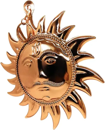 Miniatura 3 de Billion Deals Máscara de sol Vastu de metal con mezcla de cobre, para colgar en la pared, para colgar en la puerta, decoración del hogar, 5 pulgadas