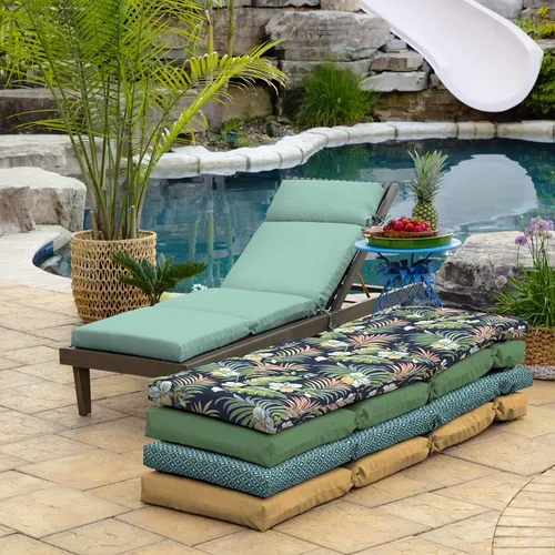 Miniatura 6 de ARDEN - Cojín para tumbona para exteriores, 21 x 72 pulgadas, resistente a la intemperie, a la lluvia y a la decoloración, para tumbona Aqua Leala