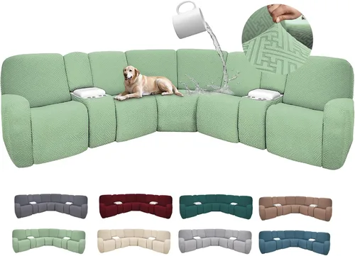Miniatura 113 de Fundas de sofá reclinable seccional 100% impermeables para sofá reclinable en forma de L, funda de sofá modular de esquina en forma de L, fundas