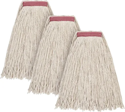 Miniatura 20 de Matthew Cleaning - Paquete de 3 trapeadores de algodón de 16 onzas, cuerda abierta de algodón, recambios de cuerda resistente, mezcla universal