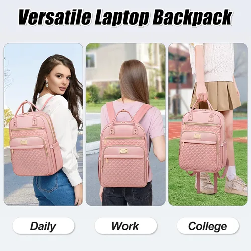 Miniatura 7 de Mochila para laptop Tealari para mujeres, mochila para laptop de 15.6 pulgadas para el trabajo, mochila de viaje impermeable, mochila universitaria