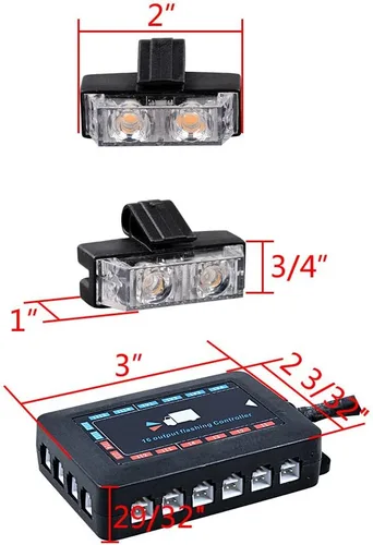 Miniatura 8 de Corp - Juego de barra de luz estroboscópica de seguridad de emergencia de 30 pulgadas, 56 LED, luz estroboscópica en la azotea con 20 piezas ultra