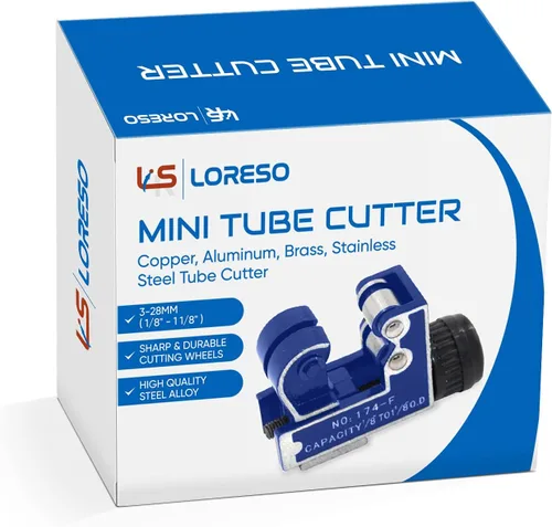 Miniatura 7 de Cortador de Tubo de Cobre - Mini Cortador de Tubo para 1/8" 1/4" 1/2" a 1 1/8" Pulgadas para Tubos de Cobre, Latón, Aluminio y Acero Inoxidable