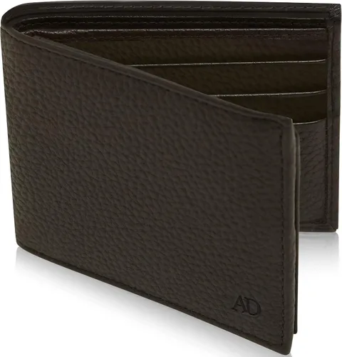 Miniatura 10 de Access Denied Billeteras delgadas de cuero plegable para hombre, cartera minimalista para hombre, con bloqueo RFID, tarjetero con ventana
